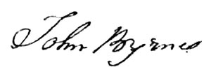 John Byrnes signed 1829
